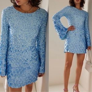 LoveShackFancy Lightning Flared Sleeve Dress